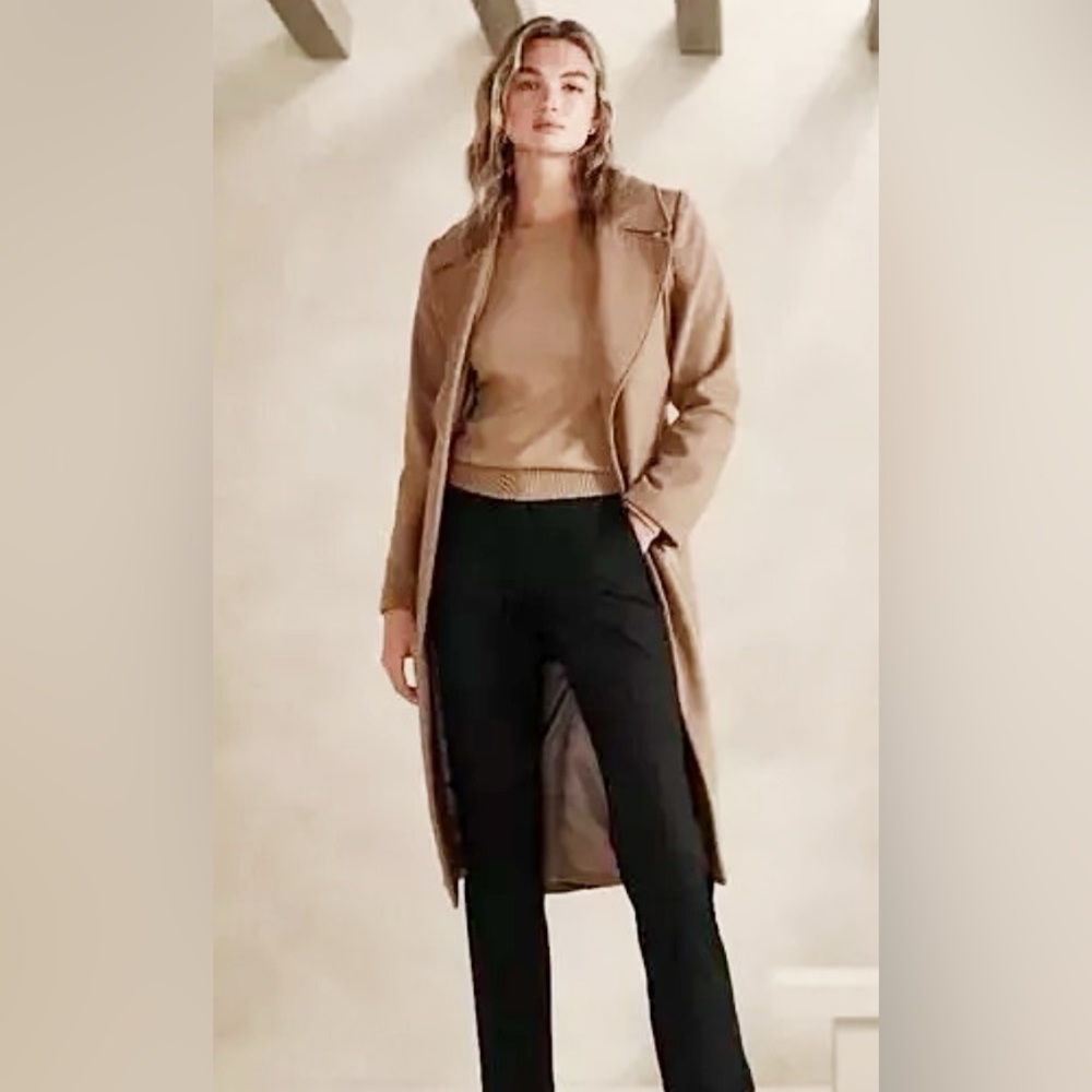🆕 Banana Republic- Avery - Black Slim Straight Tall Pants